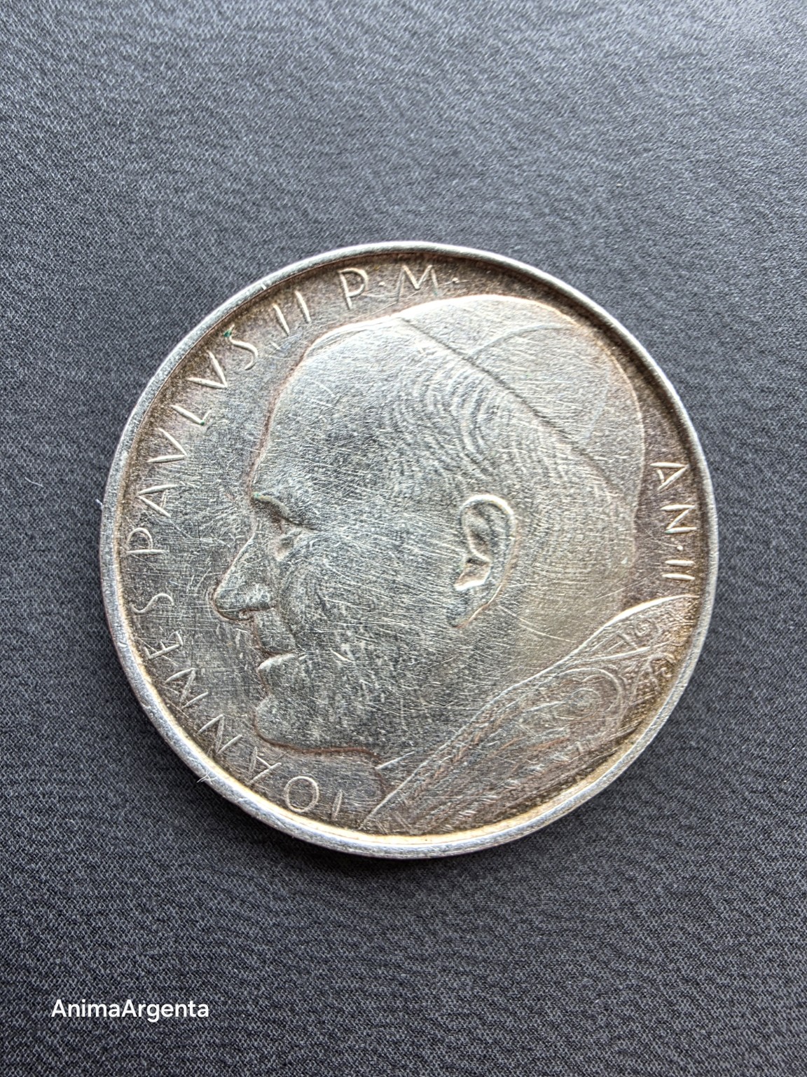 Anverso: retrato de Juan Pablo II